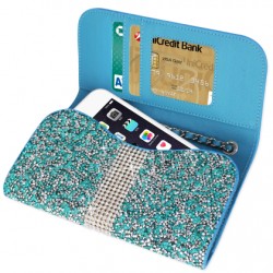 iPhone 6/6s Horizontal Pouch With Bling Diamonds