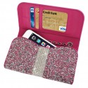 Galaxy S6 Horizontal Pouch With Bling Diamonds
